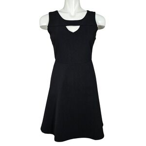 Monteau Los Angeles Black Cutout Fit And Flare Dress Sleeveless Medium